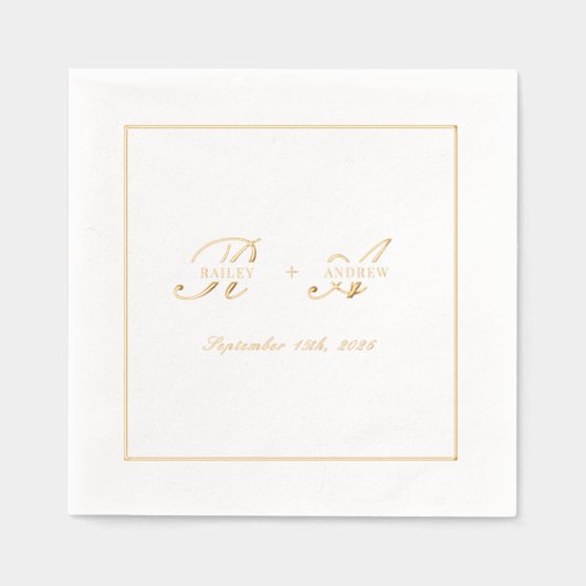 Mariage de monogramme or simple (Recto)