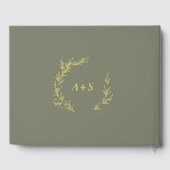 Mariage de monogramme pour huile d'or vert foncé p (Verso)