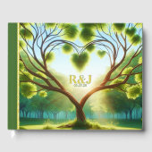 Mariage de monogramme romantique en couple d'arbre (Recto)