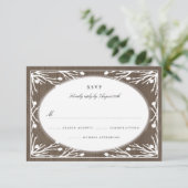 Mariage de Monogramme rustique de pays RSVP (Debout devant)