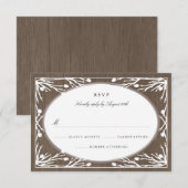 Mariage de Monogramme rustique de pays RSVP (Devant / Derrière)