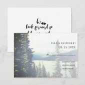 Mariage de Mountain Forest Lakeside RSVP (Devant / Derrière)