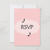 Mariage de musique rose RSVP Menu Choix (Dos)