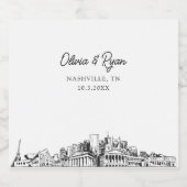 Mariage de Nashville Étiquette de champagne person (Étiquettes simples)