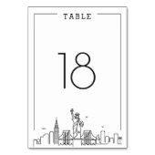 Mariage de New York | Numéro de table (Dos)