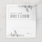 Mariage de New York | Placer les cartes de nom de  (Extérieur déplié)