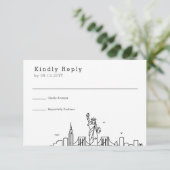 Mariage de New York | Stylisé Skyline RSVP (Debout devant)