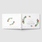 Mariage de Noël avec poinsettia et baie de pin hiv (Complet)