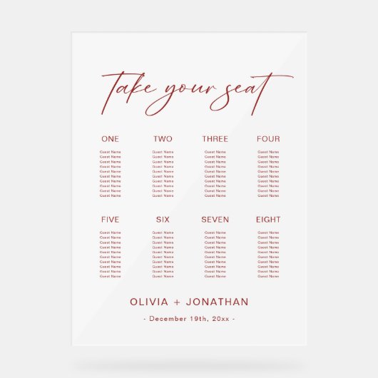 Mariage de Noël blanc Tableau 8 Tableaux (Recto)