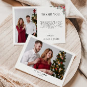 Mariage de Noël Carte de remerciements