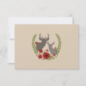 Mariage de Noël de cerfs de fleurs RSVP (Devant)