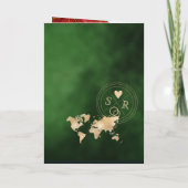 Mariage de Noël Destination Passport Carte du mond (Dos)