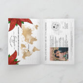 Mariage de Noël Destination Passport Carte du mond (Intérieur)
