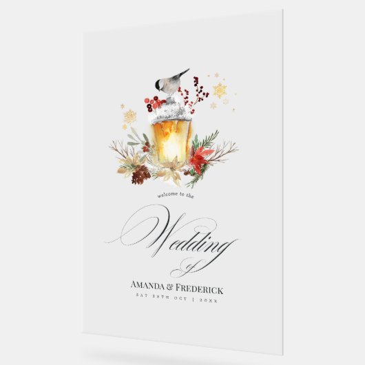 Mariage de Noël d'hiver Bienvenue (Angle)