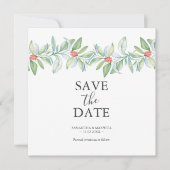 Mariage de Noël Enregistrer la date Invitations (Devant)