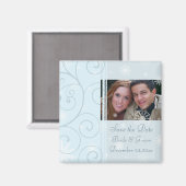 Mariage de Noël Enregistrer la date Magnet photo (Recto/Verso)
