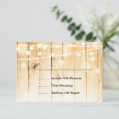 Mariage de Noël festif RSVP Tree Lights Ruban (Debout devant)