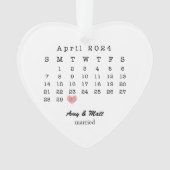 Mariage de Noël marié Date Code du coeur Script (devant)