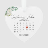 Mariage de Noël marié Date Code du coeur Script (devant)