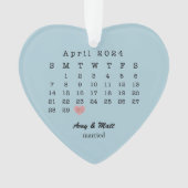 Mariage de Noël marié Date Code du coeur Script (devant)