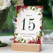 Mariage de Noël Numéro de table personnalisé