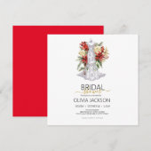 Mariage de Noël Robe nuptiale Douche Invitation (Devant / Derrière)