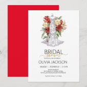 Mariage de Noël Robe nuptiale Douche Invitation (Devant / Derrière)