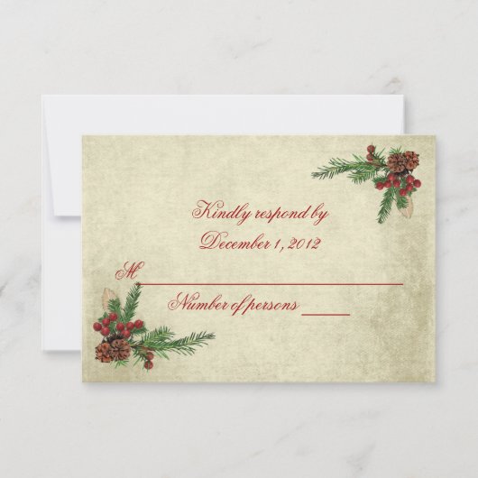 Mariage de Noël RSVP (Devant)