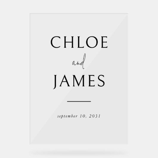 Mariage de nom de couple personnalisé élégant tran (Recto)