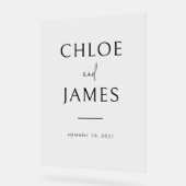 Mariage de nom de couple personnalisé élégant tran (Angle)