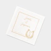 Mariage de nom et monogramme de fer à cheval rusti (Gauche)