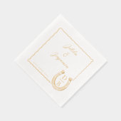 Mariage de nom et monogramme de fer à cheval rusti (Droite)