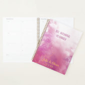 Mariage de nom personnalisé rose (Devant avec enveloppe)