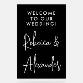 Mariage de noms de couples en blanc moderne (Recto)