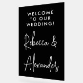 Mariage de noms de couples en blanc moderne (Angle)