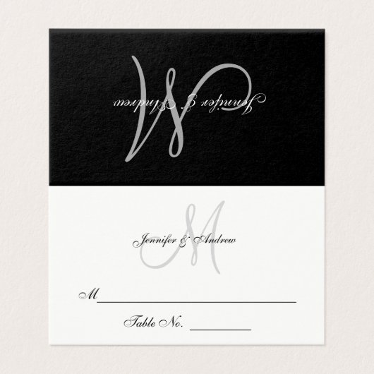 Mariage de noms de monogrammes élégants de Cravate (Outside Unfolded)