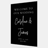 Mariage de noms de script noir moderne Bienvenue (Angle)