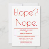 Mariage de non-fuite| Invitation (Devant)