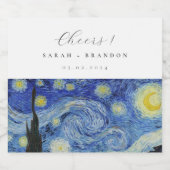 Mariage de nuit étoilé Étiquette de vin mousseux (Étiquettes simples)