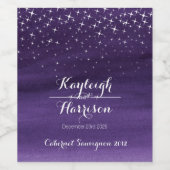 Mariage de nuit étoile étiquettes de vin personnal (Étiquettes simples)