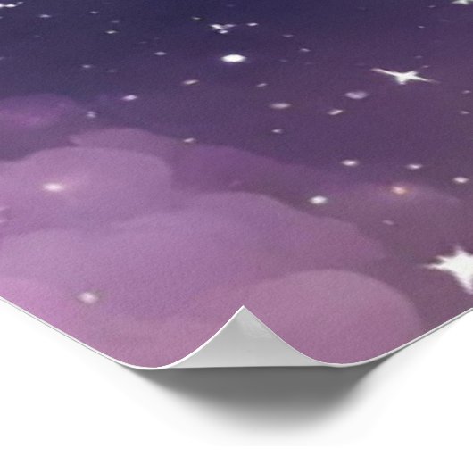 Mariage de nuit étoilée céleste Affiche de bienven (Coin)