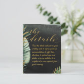 Mariage De Palme Tropical Les Détails Carte De Boî (Debout devant)