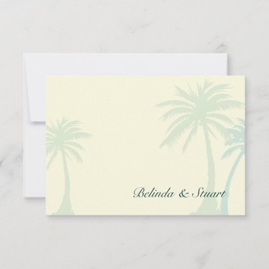 Mariage de palmier vert RSVP - pas de bordure (Devant)
