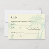 Mariage de palmier vert RSVP - pas de bordure (Dos)