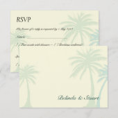 Mariage de palmier vert RSVP - pas de bordure (Devant / Derrière)