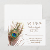 Mariage de paon RSVP (Devant / Derrière)