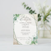 Mariage de papier Décontracté à trame Eucalyptus (Debout devant)