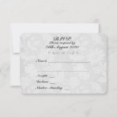Mariage de papillon et dentelle RSVP Matte 3,5 po  (Dos)