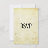 Mariage de papillon vintage RSVP (Dos)