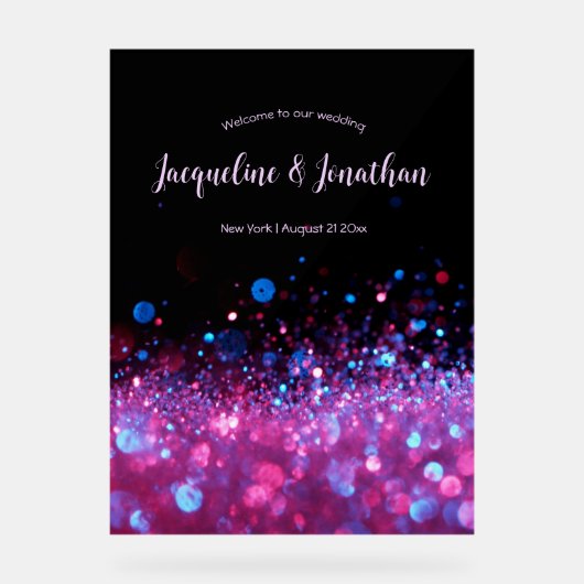 Mariage de Parties scintillant Noir rose rétro per (Recto)